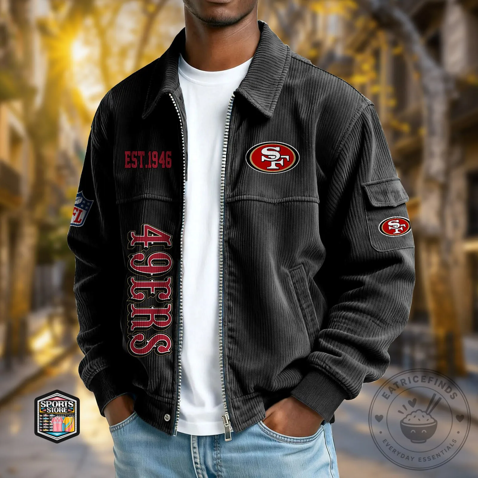 San Francisco 49ers NFL Corduroy Jacket
