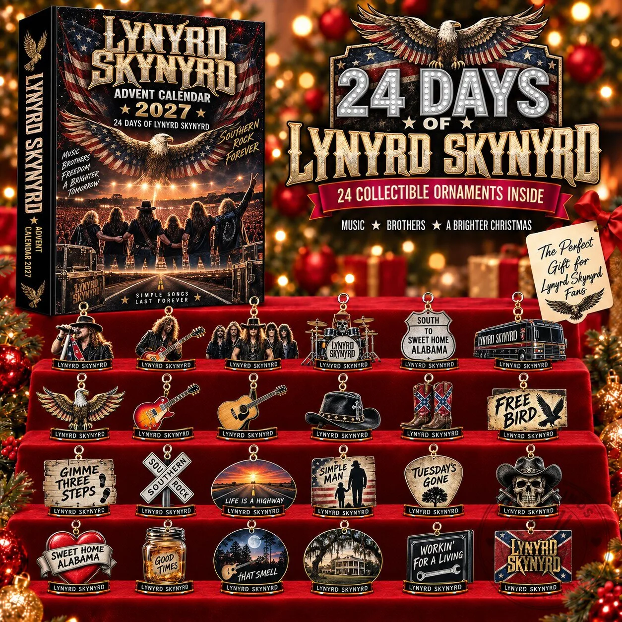 Lynyrd Skynyrd 2027 Advent Calendar with 24 Collectible Ornaments