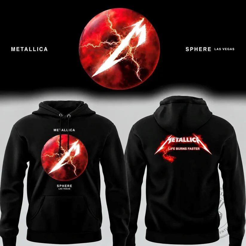 Black Hoodie from Metallica's Las Vegas Concert: Life Burns Faster Sphere Edition 3 Black Hoodie from Metallica's Las Vegas Concert: Life Burns Faster Sphere Edition