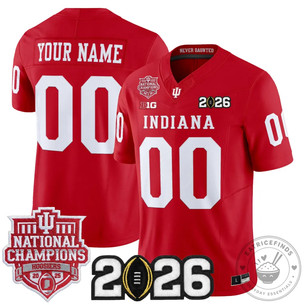 2025 National Champions Red Football Jersey for Indiana Hoosiers 2025 National Champions Red Football Jersey for Indiana Hoosiers