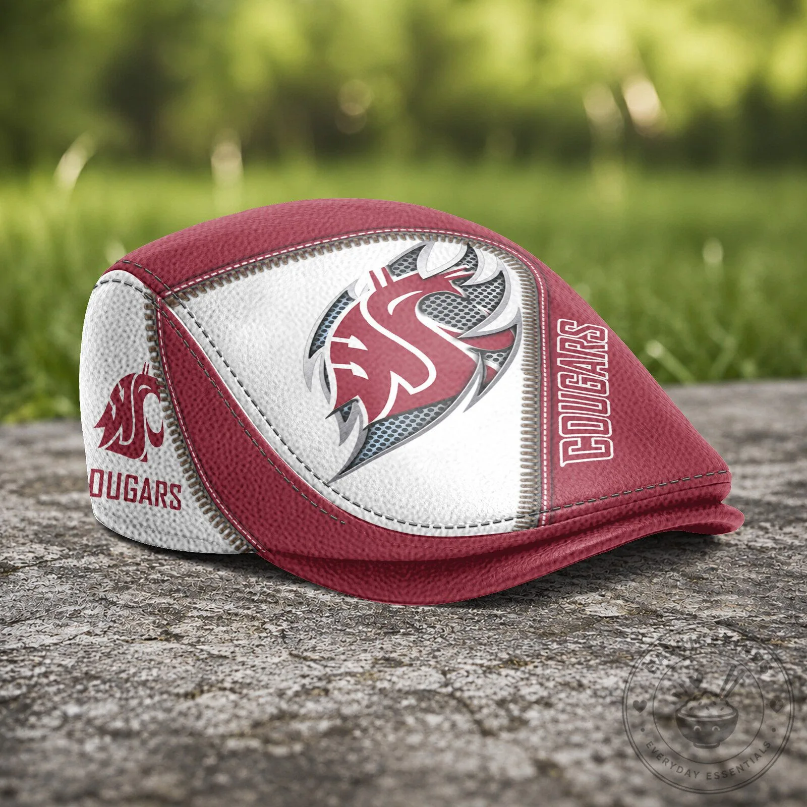 Washington State Cougars NCAA College Football Team Logo Flat Cap Hat