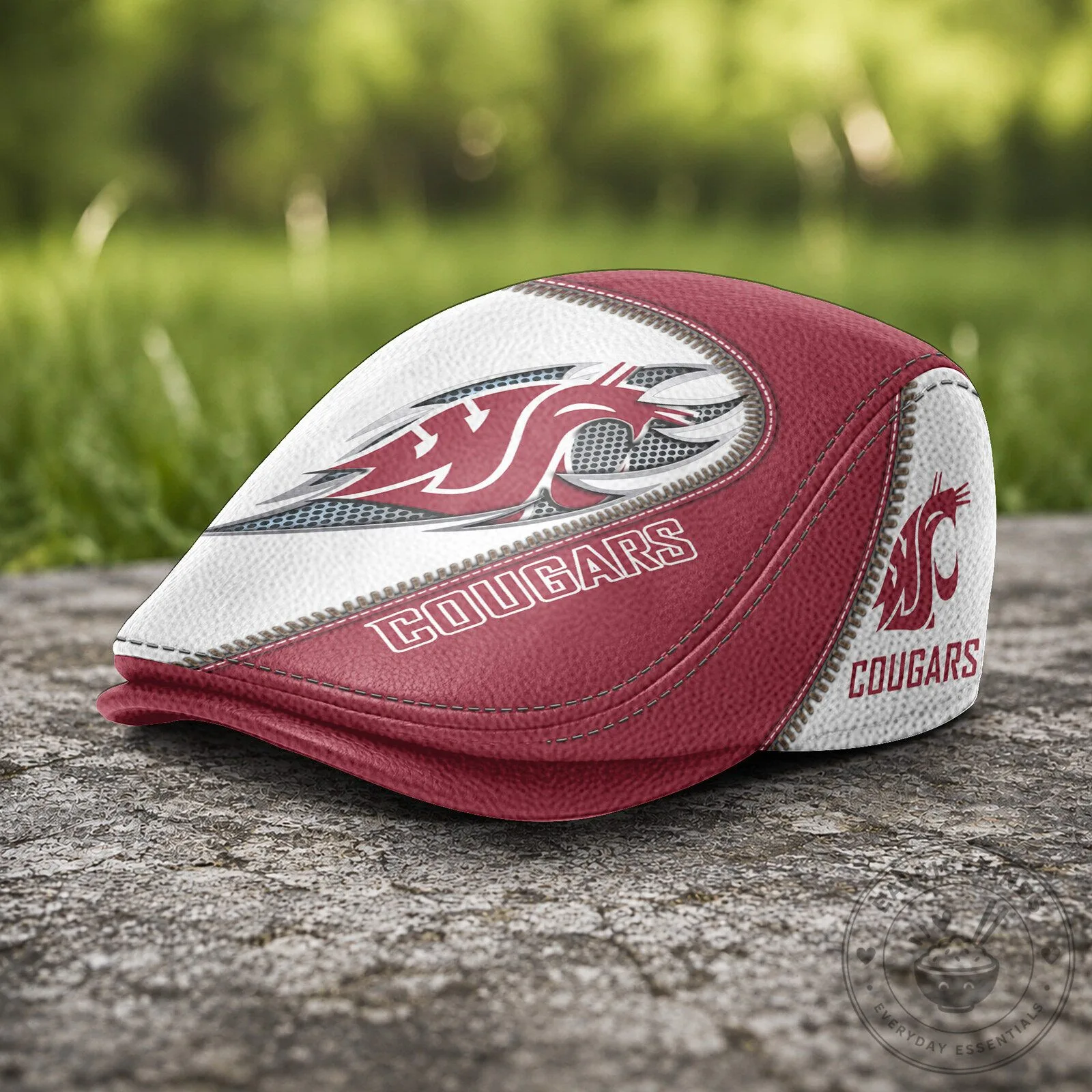 Washington State Cougars NCAA College Football Team Logo Flat Cap Hat 9 Washington State Cougars NCAA College Football Team Logo Flat Cap Hat
