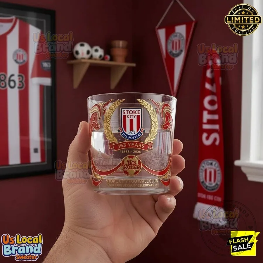 Stoke City Football Club 163rd Anniversary Commemorative Whiskey Glass