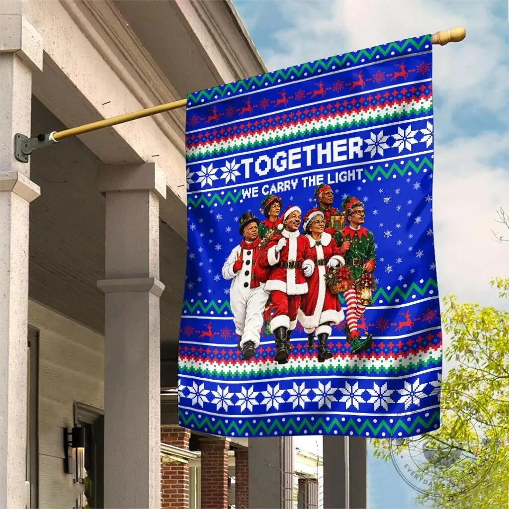 Civil Rights Leaders Christmas Ugly Sweater Pattern Holiday Garden Flag