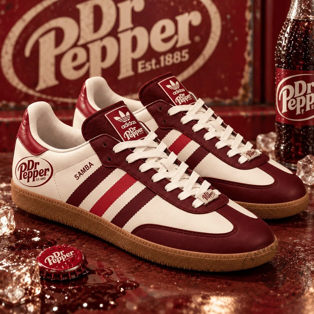 Dr Pepper Soda Brand Adidas Samba Style Sneakers Shoes