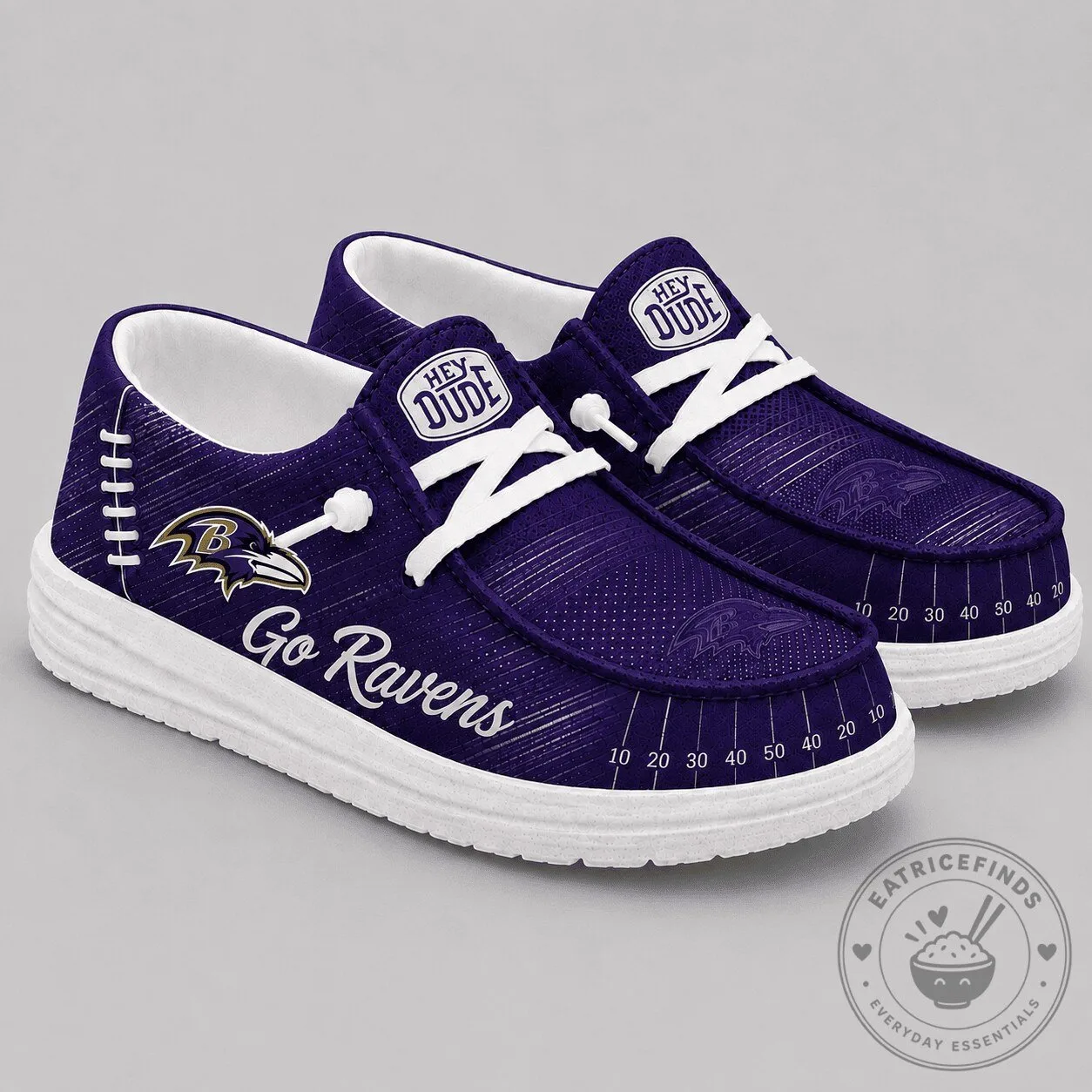 Hey Dude Style Shoes for Baltimore Ravens Football Team Fans 2 Hey Dude Style Shoes for Baltimore Ravens Football Team Fans