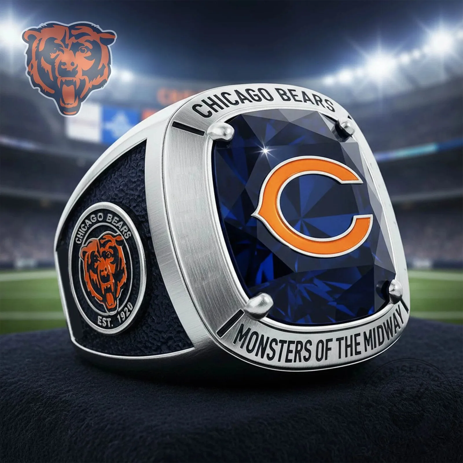 Chicago Bears Monsters of the Midway NFL Football Team Championship Ring