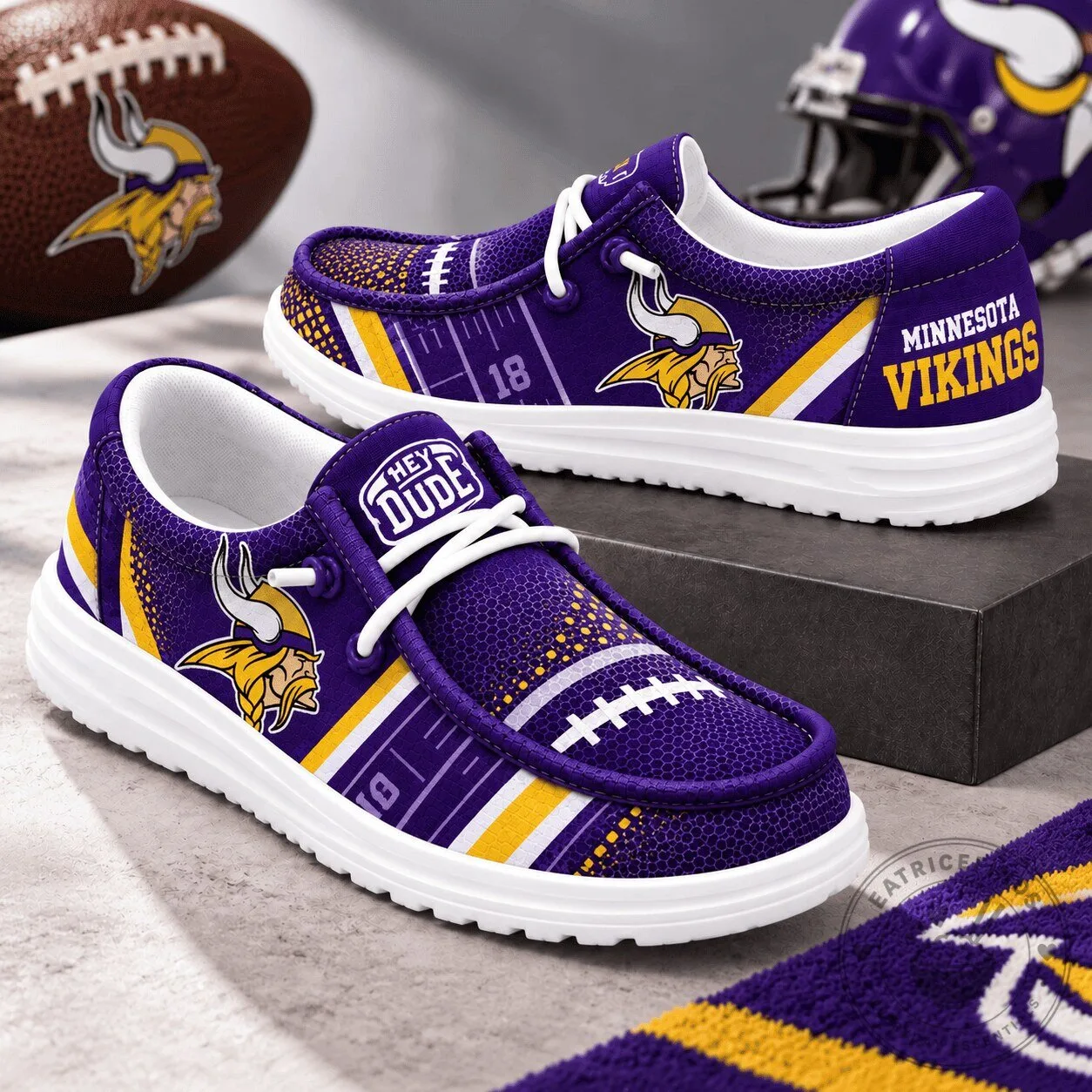 Minnesota Vikings Football Team Logo Game Day Loafer Shoes
