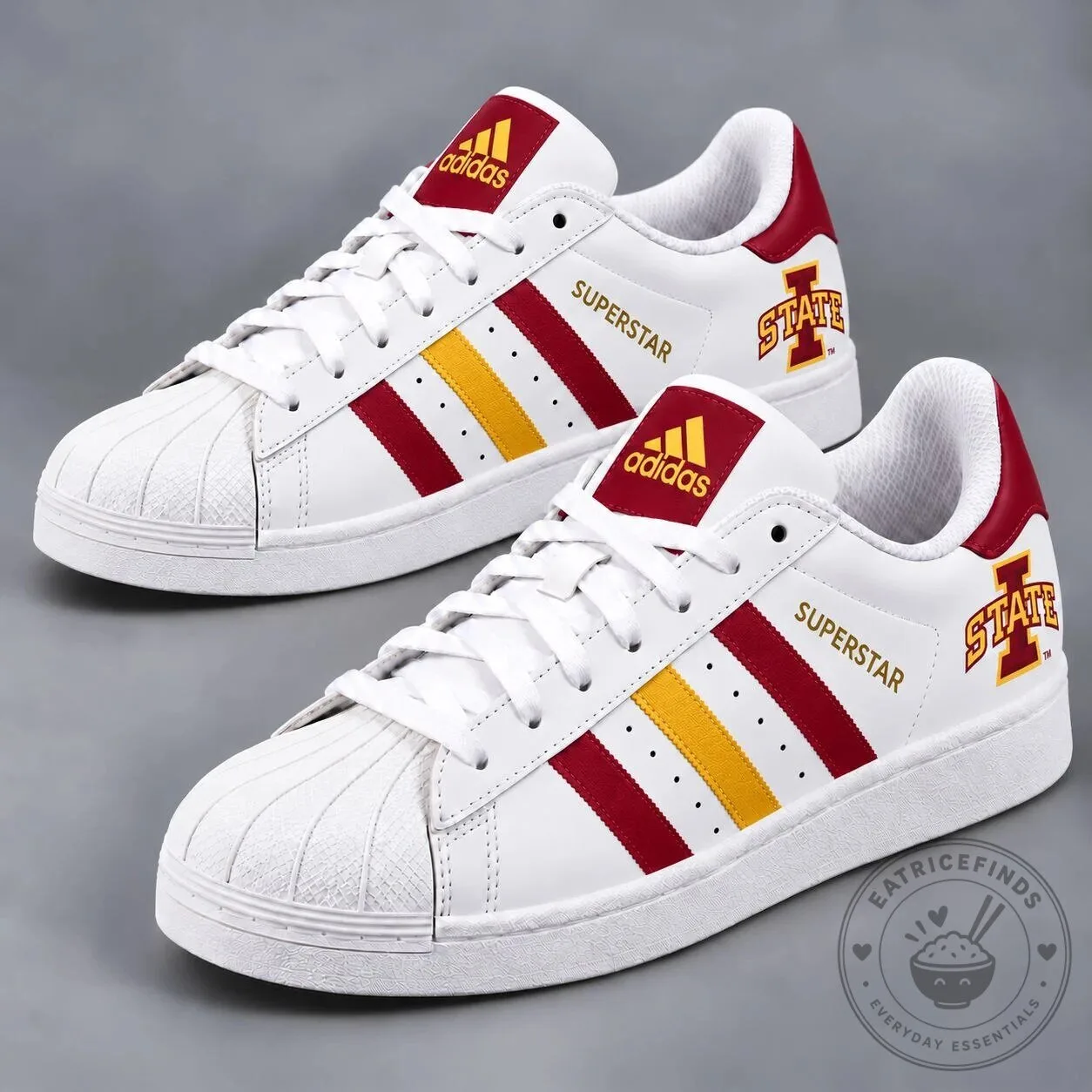 Iowa State Cyclones Adidas Superstar Shoes NCAA College Football Fan Gear