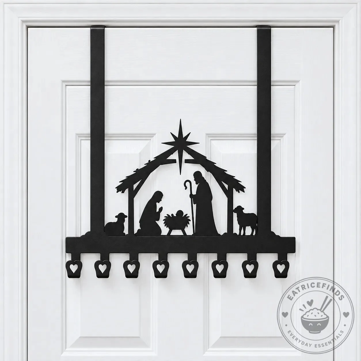 Christmas Nativity Scene Over The Door Hook Rack Hanger