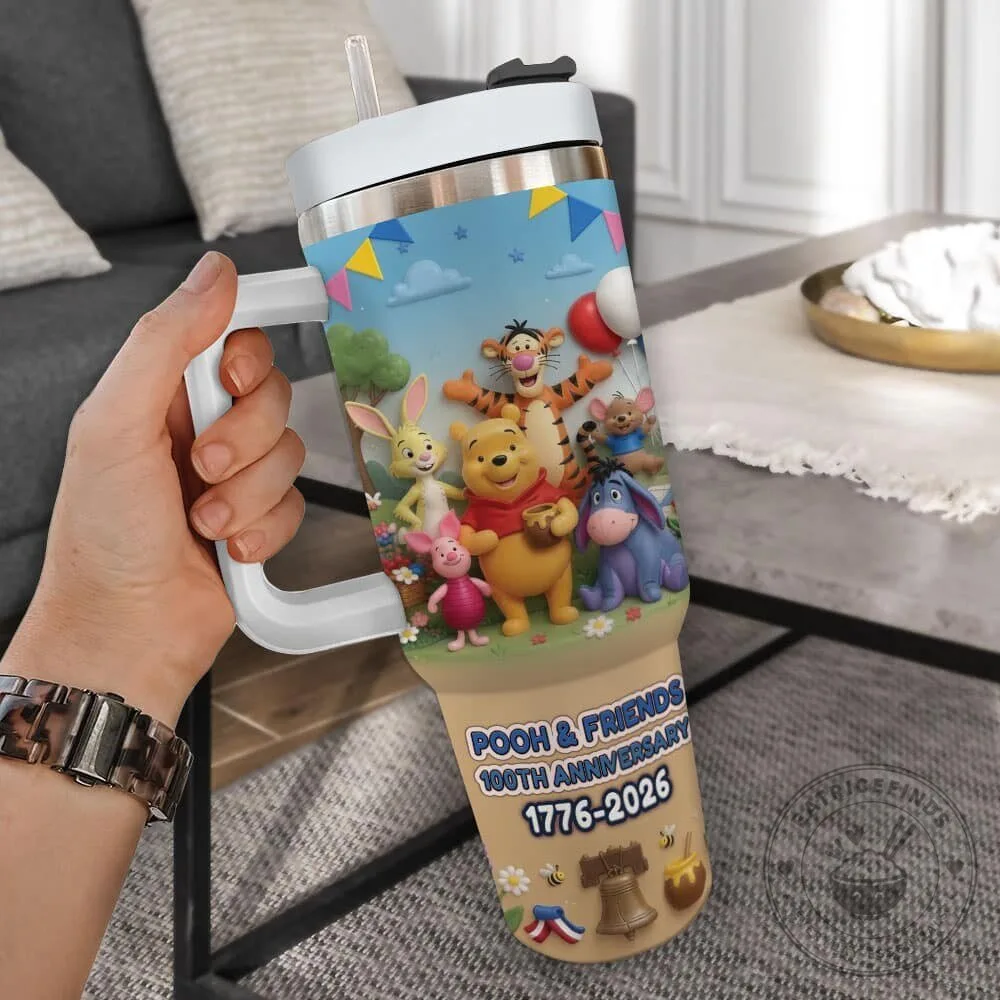 Personalized Winnie the Pooh 100th Anniversary Celebration 40oz Tumbler 9 Personalized Winnie the Pooh 100th Anniversary Celebration 40oz Tumbler