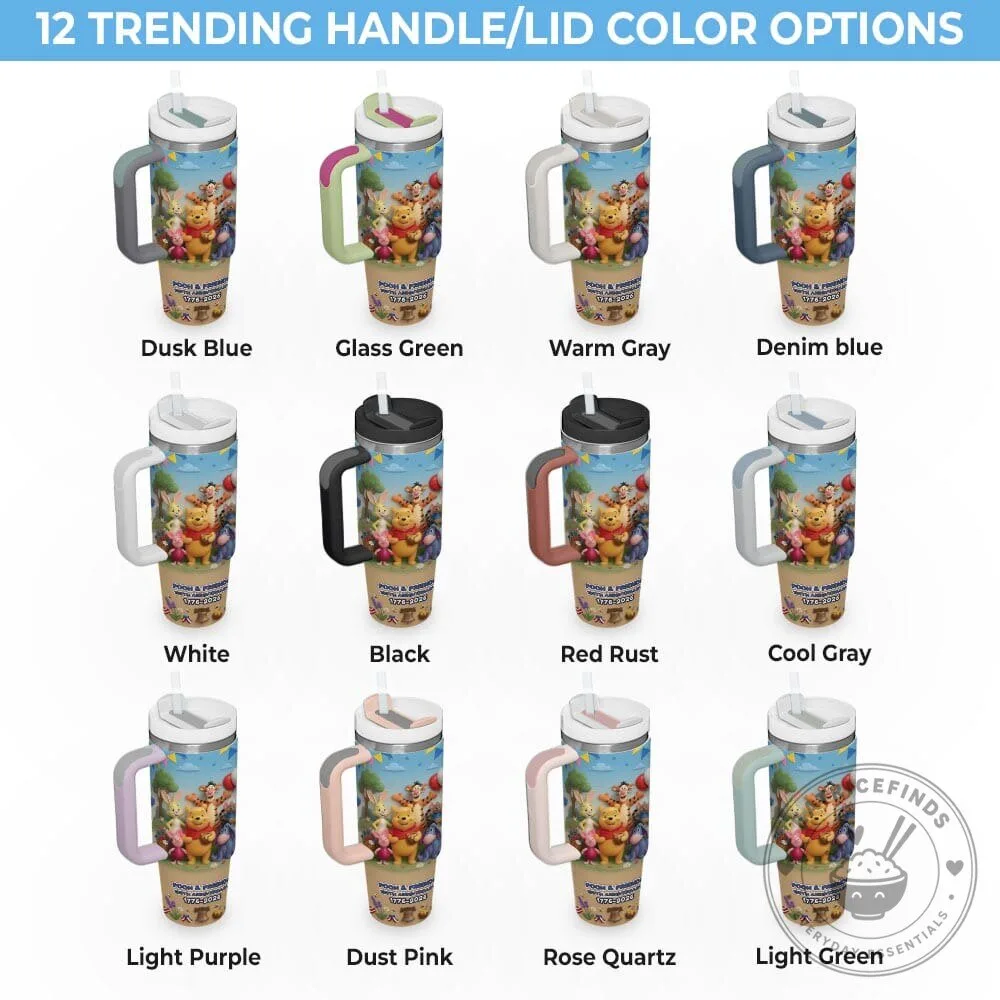 Personalized Winnie the Pooh 100th Anniversary Celebration 40oz Tumbler 10 Personalized Winnie the Pooh 100th Anniversary Celebration 40oz Tumbler