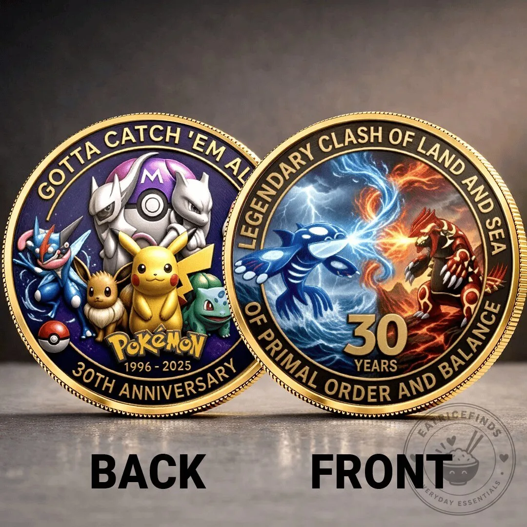 Commemorative Coin for the Legendary Clash of Land and Sea - 30th Anniversary of Pokemon